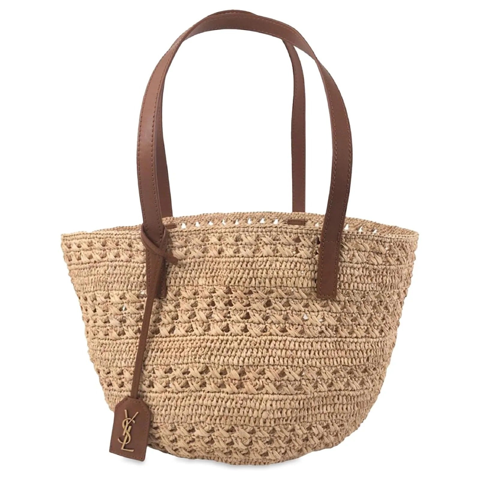 YVES SAINT LAURENT – PANIER BAG IN RAFFIA