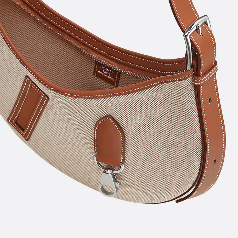 P’TIT ARÇON BAG IN CANVAS & LEATHER HERMÈS