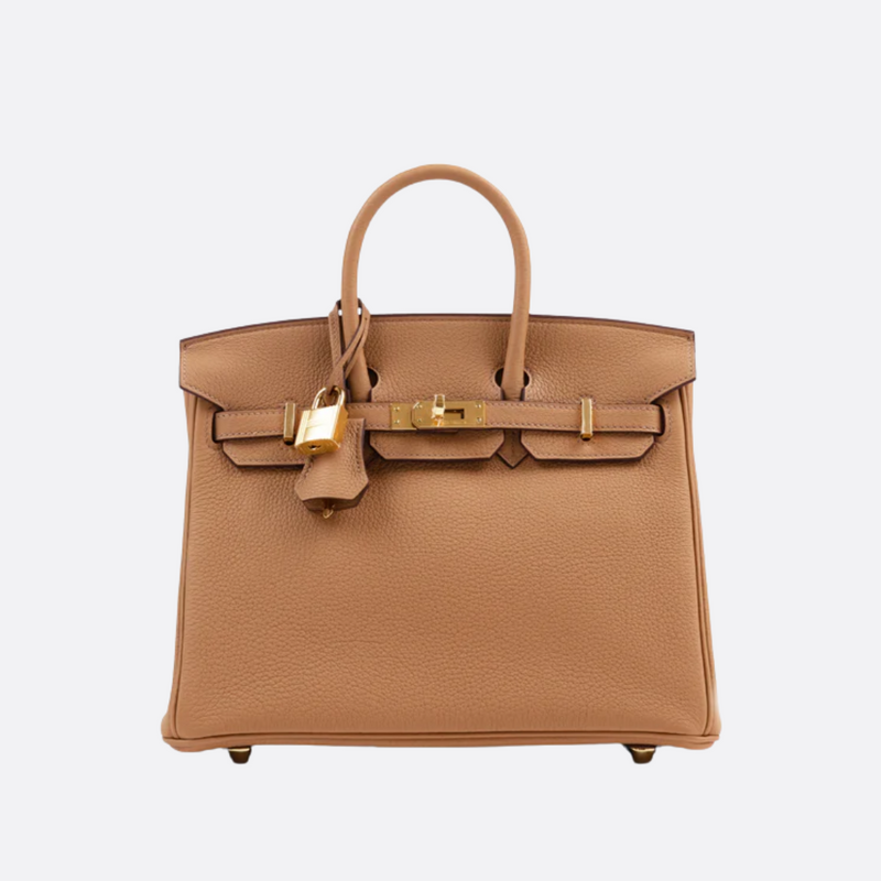 HERMÈS BIRKIN 25 HSS CRAIE/GRIS TOURTERELLE IN TOGO LEATHER WITH BRUSHED GOLD HARDWARE