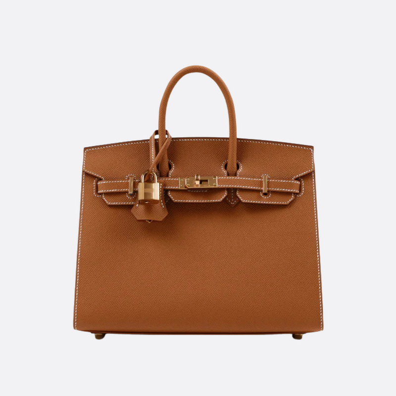 HERMÈS BIRKIN 25 HSS CRAIE/GRIS TOURTERELLE IN TOGO LEATHER WITH BRUSHED GOLD HARDWARE