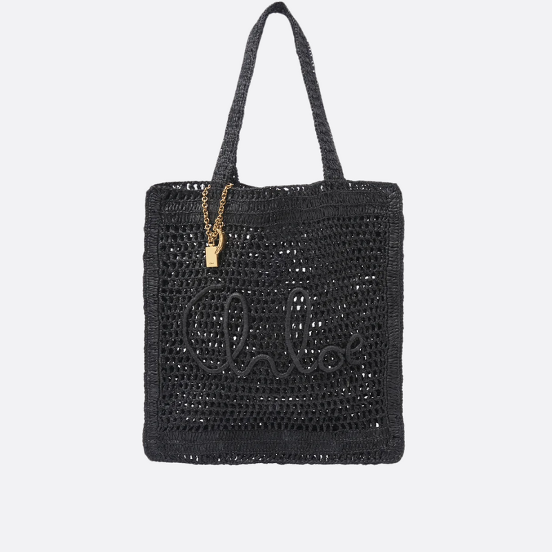 CHLOÉ SUMMER BANANA BAG IN RAFFIA