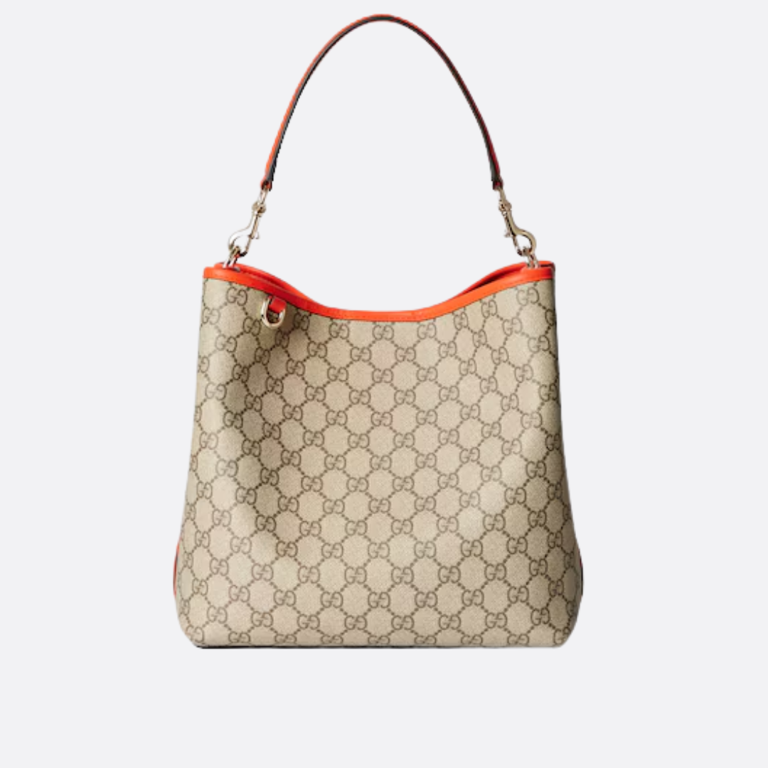 MEDIUM GG EMBLEM BUCKET BAG GUCCI