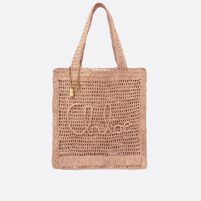 CHLOÉ SUMMER BANANA BAG IN RAFFIA