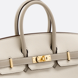 HERMÈS BIRKIN 25 HSS CRAIE/GRIS TOURTERELLE IN TOGO LEATHER WITH BRUSHED GOLD HARDWARE