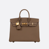 HERMÈS BIRKIN 25 HSS CRAIE/GRIS TOURTERELLE IN TOGO LEATHER WITH BRUSHED GOLD HARDWARE