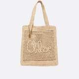 CHLOÉ SUMMER BANANA BAG IN RAFFIA