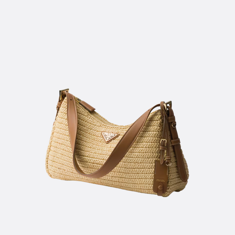 PRADA – AIMÉE BAG IN CROCHET AND LEATHER (LARGE)