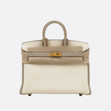 HERMÈS BIRKIN 25 HSS CRAIE/GRIS TOURTERELLE IN TOGO LEATHER WITH BRUSHED GOLD HARDWARE