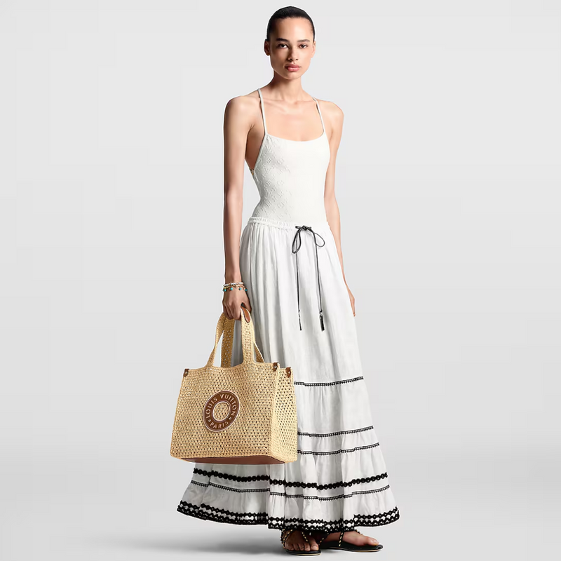 LOUIS VUITTON BY THE POOL RAFFIA ONTHEGO MM M24723