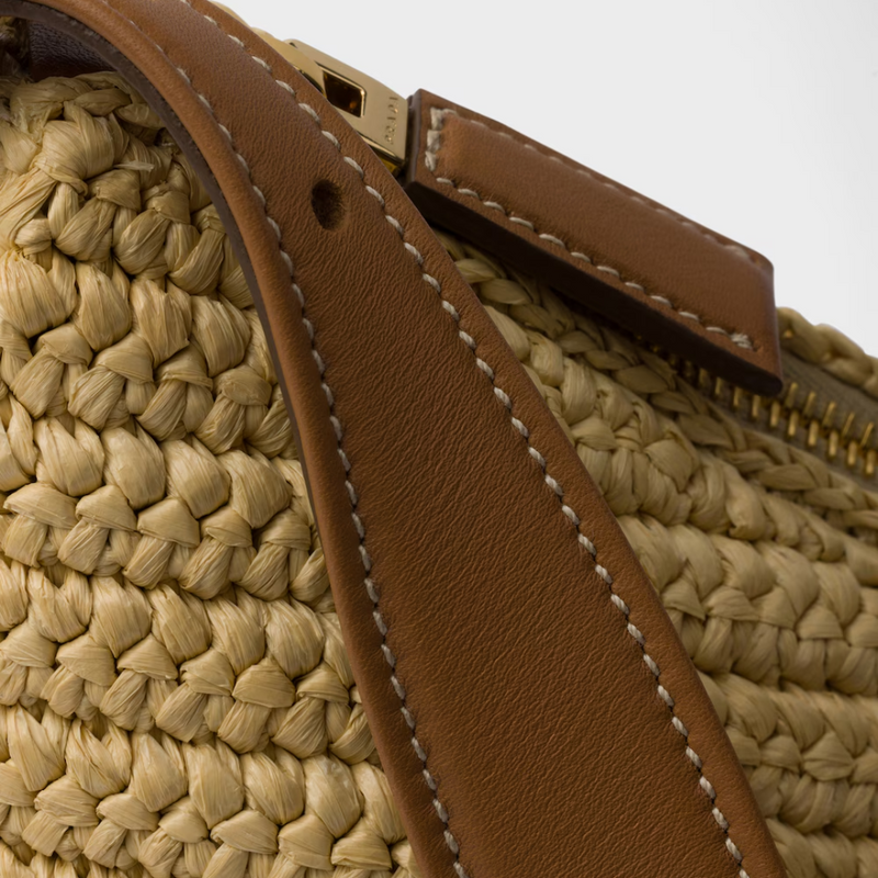 PRADA – AIMÉE BAG IN CROCHET AND LEATHER (LARGE)