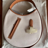 P’TIT ARÇON BAG IN CANVAS & LEATHER HERMÈS
