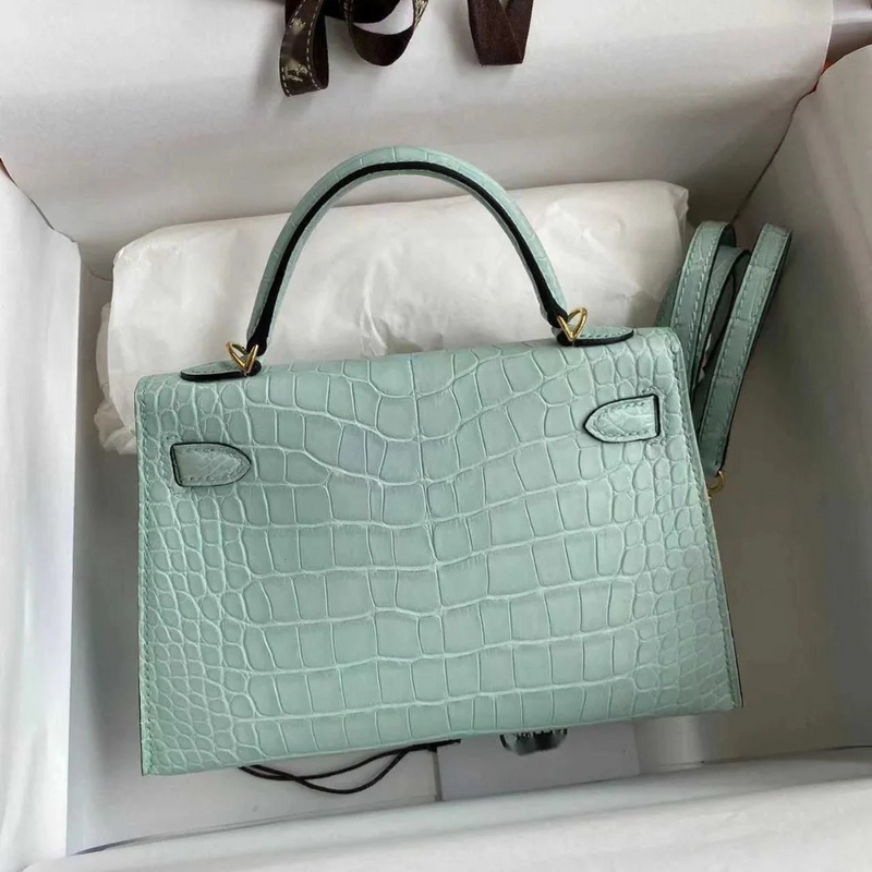 HERMÈS KELLY 28 VERT D’EAU ALLIGATOR – LIMITED EDITION